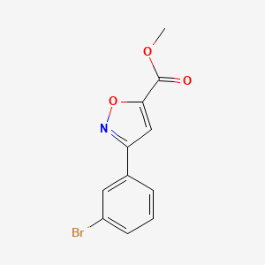 molecular formula C11H8BrNO3 B3263611 Methyl 3-(3-bromophenyl)-1,2-oxazole-5-carboxylate CAS No. 377059-68-2