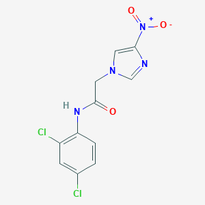 molecular formula C11H8Cl2N4O3 B326362 N-(2,4-Dichloro-phenyl)-2-(4-nitro-imidazol-1-yl)-acetamide 