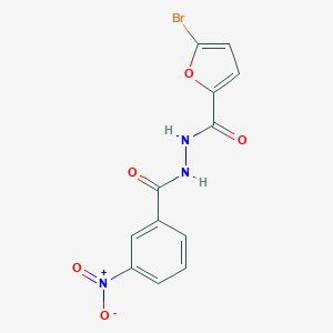 molecular formula C12H8BrN3O5 B326365 5-bromo-N'-{3-nitrobenzoyl}-2-furohydrazide 