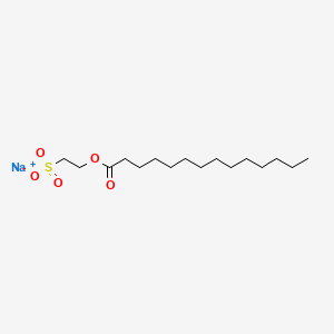 molecular formula C16H31NaO5S B3263651 Tetradecanoic acid, 2-sulfoethyl ester, sodium salt CAS No. 37747-10-7