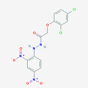 molecular formula C14H10Cl2N4O6 B326366 2-(2,4-dichlorophenoxy)-N'-(2,4-dinitrophenyl)acetohydrazide 