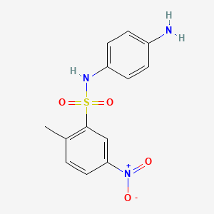 molecular formula C13H13N3O4S B3263672 N-(4-aminophenyl)-2-methyl-5-nitrobenzene-1-sulfonamide CAS No. 377769-52-3