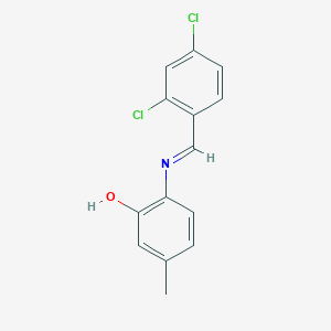 molecular formula C14H11Cl2NO B326370 2-[(2,4-Dichlorobenzylidene)amino]-5-methylphenol 