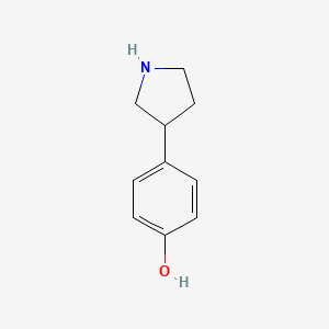 molecular formula C10H13NO B3263701 4-(Pyrrolidin-3-yl)phenol CAS No. 378765-51-6