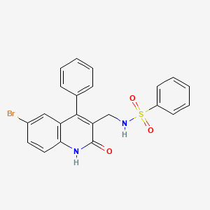 N-((6-bromo-2-oxo-4-phenyl-1,2-dihydroquinolin-3-yl)methyl)benzenesulfonamide