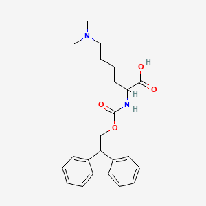molecular formula C23H28N2O4 B3263714 (S)-2-FmocNH-6-(dimethylamino)hexanoic acid CAS No. 378802-00-7