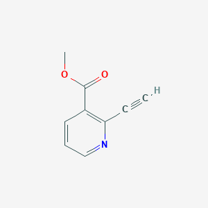 molecular formula C9H7NO2 B3263750 Methyl 2-ethynylnicotinate CAS No. 379670-43-6