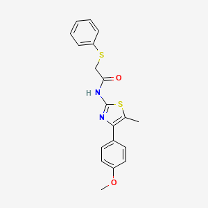 molecular formula C19H18N2O2S2 B3263779 N-[4-(4-methoxyphenyl)-5-methyl-1,3-thiazol-2-yl]-2-(phenylsulfanyl)acetamide CAS No. 380173-57-9