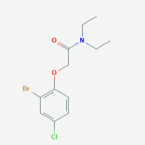 molecular formula C12H15BrClNO2 B326380 2-(2-bromo-4-chlorophenoxy)-N,N-diethylacetamide 