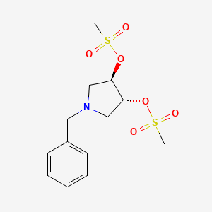 molecular formula C13H19NO6S2 B3263811 (R,R)-N-Benzyl-3,4-trans-dimesolate pyrrolidine CAS No. 380357-38-0