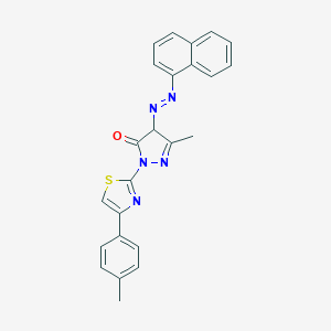 5-Methyl-4-(naphthalen-1-ylazo)-2-(4-p-tolyl-thiazol-2-yl)-2,4-dihydro-pyrazol-3-one