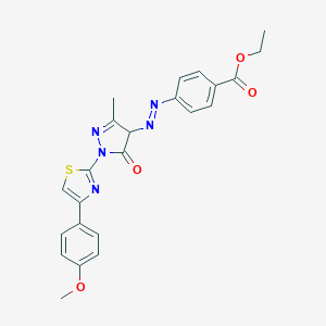 ethyl 4-({1-[4-(4-methoxyphenyl)-1,3-thiazol-2-yl]-3-methyl-5-oxo-4,5-dihydro-1H-pyrazol-4-yl}diazenyl)benzoate