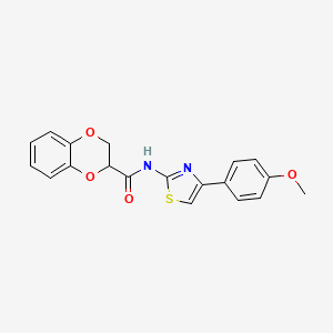molecular formula C19H16N2O4S B3263880 N-[4-(4-methoxyphenyl)-1,3-thiazol-2-yl]-2,3-dihydro-1,4-benzodioxine-2-carboxamide CAS No. 381181-82-4