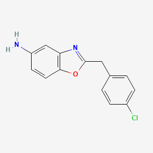 molecular formula C14H11ClN2O B3263883 2-(4-Chloro-benzyl)-benzooxazol-5-ylamine CAS No. 381200-35-7