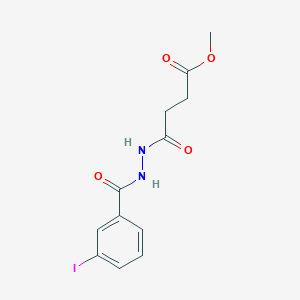 molecular formula C12H13IN2O4 B326395 Methyl 4-[2-(3-iodobenzoyl)hydrazino]-4-oxobutanoate 