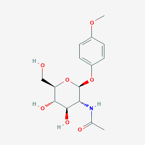 N-[(2S,3R,4R,5S,6R)-4,5-Dihydroxy-6-(hydroxymethyl)-2-(4-methoxyphenoxy)oxan-3-YL]acetamide