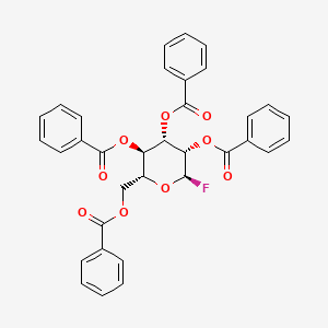 molecular formula C34H27FO9 B3263954 a-D-Mannopyranosyl fluoride, tetrabenzoate CAS No. 3825-18-1