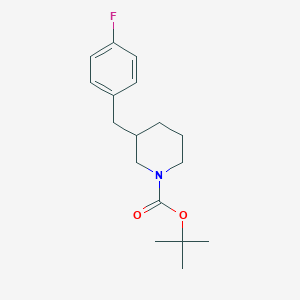 molecular formula C17H24FNO2 B3263960 叔丁基 3-(4-氟苄基)哌啶-1-羧酸酯 CAS No. 382637-45-8