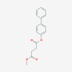 molecular formula C17H16O4 B326401 Biphenyl-4-yl methyl butanedioate 