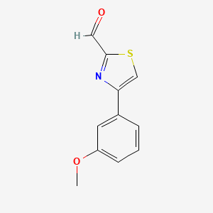 molecular formula C11H9NO2S B3264015 4-(3-Methoxyphenyl)-1,3-thiazole-2-carbaldehyde CAS No. 383142-95-8