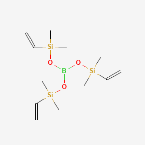 molecular formula C12H27BO3Si3 B3264016 Boron vinyldimethylsiloxide CAS No. 383189-04-6