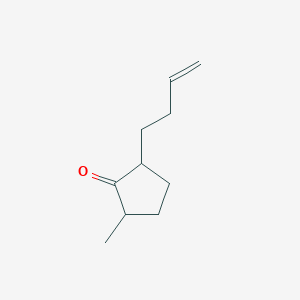 molecular formula C10H16O B3264030 2-(But-3-en-1-yl)-5-methylcyclopentanone CAS No. 38382-17-1