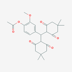 4-[Bis(4,4-dimethyl-2,6-dioxocyclohexyl)methyl]-2-methoxyphenyl acetate