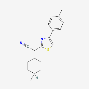 2-(4-Methylcyclohexylidene)-2-[4-(4-methylphenyl)-1,3-thiazol-2-yl]acetonitrile