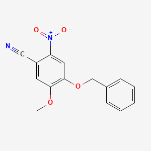 molecular formula C15H12N2O4 B3264130 4-(Benzyloxy)-5-methoxy-2-nitrobenzonitrile CAS No. 385784-84-9