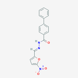 molecular formula C18H13N3O4 B326414 N'-[(5-nitro-2-furyl)methylene]-4-biphenylcarbohydrazide 