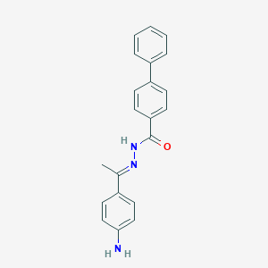 molecular formula C21H19N3O B326415 N'-[1-(4-aminophenyl)ethylidene]-4-biphenylcarbohydrazide 