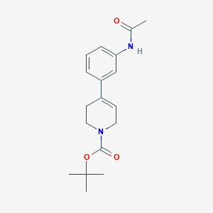 molecular formula C18H24N2O3 B3264160 tert-butyl 4-[3-(acetylamino)phenyl]-3,6-dihydro-1(2H)-pyridinecarboxylate CAS No. 387827-20-5