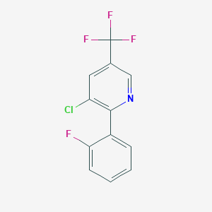 molecular formula C12H6ClF4N B3264163 3-Chloro-2-(2-fluorophenyl)-5-(trifluoromethyl)pyridine CAS No. 387827-70-5