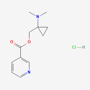 molecular formula C12H17ClN2O2 B3264174 (1-(Dimethylamino)cyclopropyl)methyl nicotinate hydrochloride CAS No. 387844-57-7