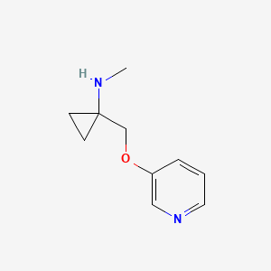 molecular formula C10H14N2O B3264178 N-Methyl-1-((pyridin-3-yloxy)methyl)cyclopropanamine CAS No. 387844-92-0