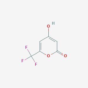 molecular formula C6H3F3O3 B3264196 2H-Pyran-2-one, 4-hydroxy-6-(trifluoromethyl)- CAS No. 387866-40-2