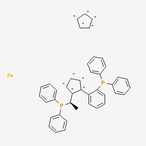 (R)-(+)-1-[(R)-2-(2`-Diphenylphosphinophenyl)ferrocenyl]ethyldiphenylphosphine