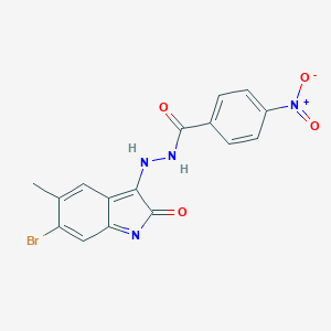 N'-(6-bromo-5-methyl-2-oxoindol-3-yl)-4-nitrobenzohydrazide