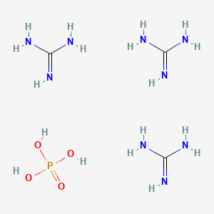 molecular formula C3H18N9O4P B3264238 Trisguanidinium phosphate CAS No. 38848-02-1