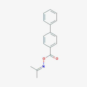 molecular formula C16H15NO2 B326424 4-Phenylbenzoic acid (propan-2-ylideneamino) ester 