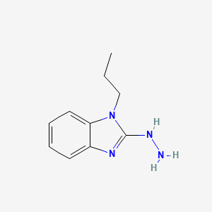 molecular formula C10H14N4 B3264264 2-hydrazino-1-propyl-1H-benzimidazole CAS No. 388574-71-8