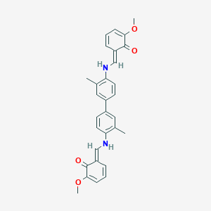 molecular formula C30H28N2O4 B326437 (6E)-2-methoxy-6-[[4-[4-[[(E)-(5-methoxy-6-oxocyclohexa-2,4-dien-1-ylidene)methyl]amino]-3-methylphenyl]-2-methylanilino]methylidene]cyclohexa-2,4-dien-1-one 