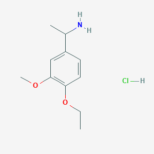 molecular formula C11H18ClNO2 B3264375 1-(4-Ethoxy-3-methoxyphenyl)ethan-1-amine hydrochloride CAS No. 390815-35-7