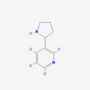 molecular formula C₉H₈D₄N₂ B032644 2,3,4,6-四氘代-5-吡咯烷-2-基吡啶 CAS No. 66148-18-3
