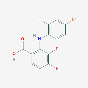 molecular formula C13H7BrF3NO2 B3264400 2-((4-Bromo-2-fluorophenyl)amino)-3,4-difluorobenzoic acid CAS No. 391212-04-7