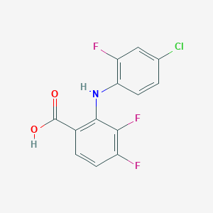 molecular formula C13H7ClF3NO2 B3264407 2-((4-Chloro-2-fluorophenyl)amino)-3,4-difluorobenzoic acid CAS No. 391212-05-8