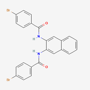 molecular formula C24H16Br2N2O2 B3264411 4-bromo-N-[3-[(4-bromobenzoyl)amino]naphthalen-2-yl]benzamide CAS No. 391218-29-4