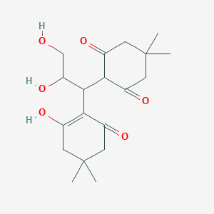 molecular formula C19H28O6 B326442 2-[2,3-Dihydroxy-1-(2-hydroxy-4,4-dimethyl-6-oxo-1-cyclohexen-1-yl)propyl]-5,5-dimethyl-1,3-cyclohexanedione 