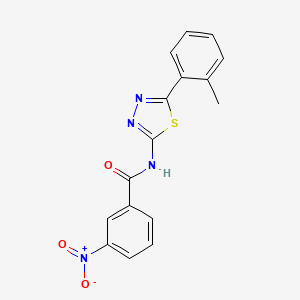 molecular formula C16H12N4O3S B3264421 N-[5-(2-methylphenyl)-1,3,4-thiadiazol-2-yl]-3-nitrobenzamide CAS No. 391226-94-1