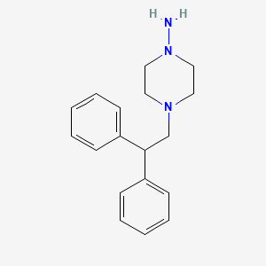 molecular formula C18H23N3 B3264431 4-(2,2-Diphenylethyl)piperazin-1-amine CAS No. 39139-55-4